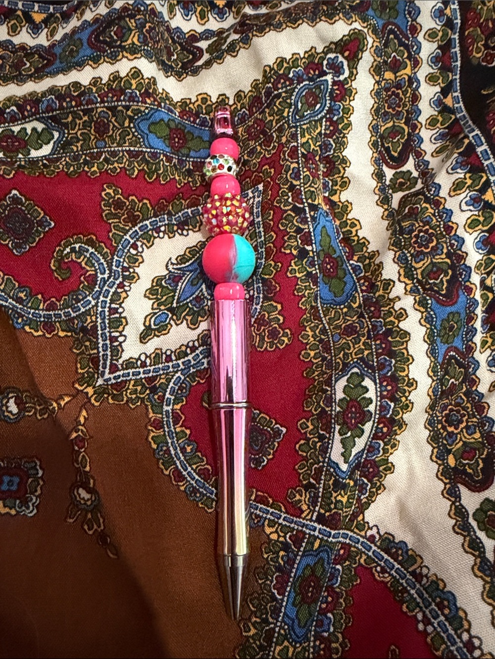 Pink Beaded Decorative Ballpoint Pen - Home Office